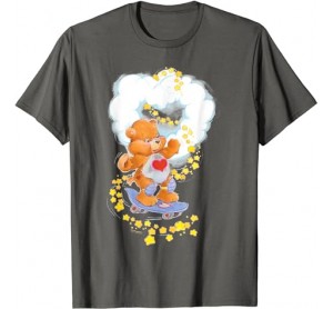 Care Bears Valentines Day Tenderheart Skateboarding Bear T-Shirt